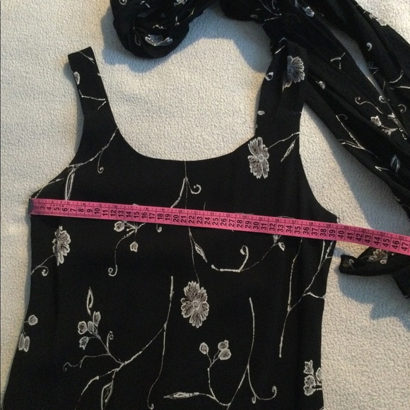 Dress with matching scarf, approx Sz 8, sleeveless - Picture 3 of 3